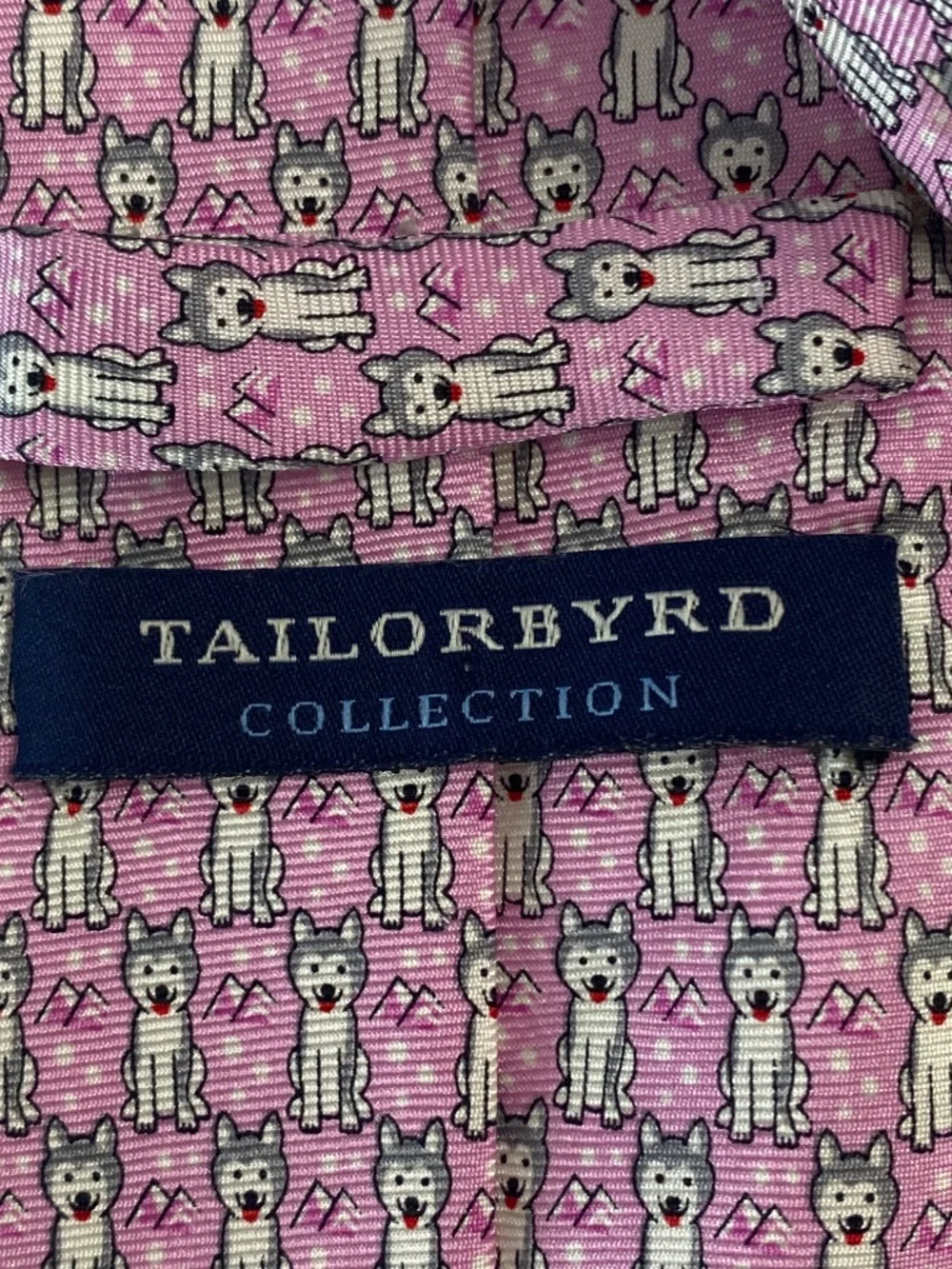 Tailorbyrd Collection Novelty Mens 100% Silk Tie Necktie Siberian Husky Print